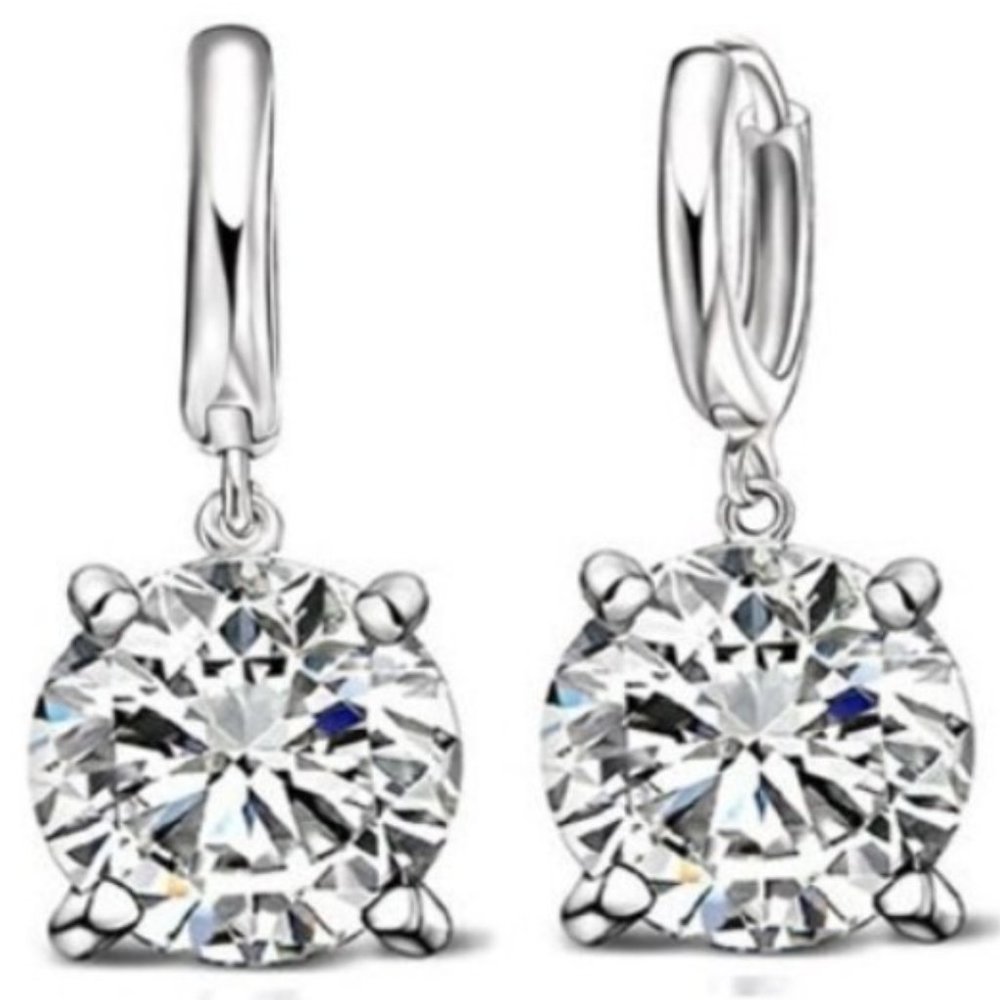 925 Sterling Silver Stud Hoop Earrings Timeless Beauty Classic Elegance - Picture 1 of 2